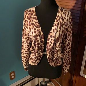 Chico’s Leopard Cropped Carigan